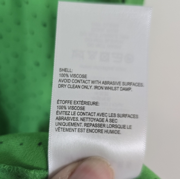 Whistles Green Micro Spot Button Midi Dress 10 - Picture 10 of 10